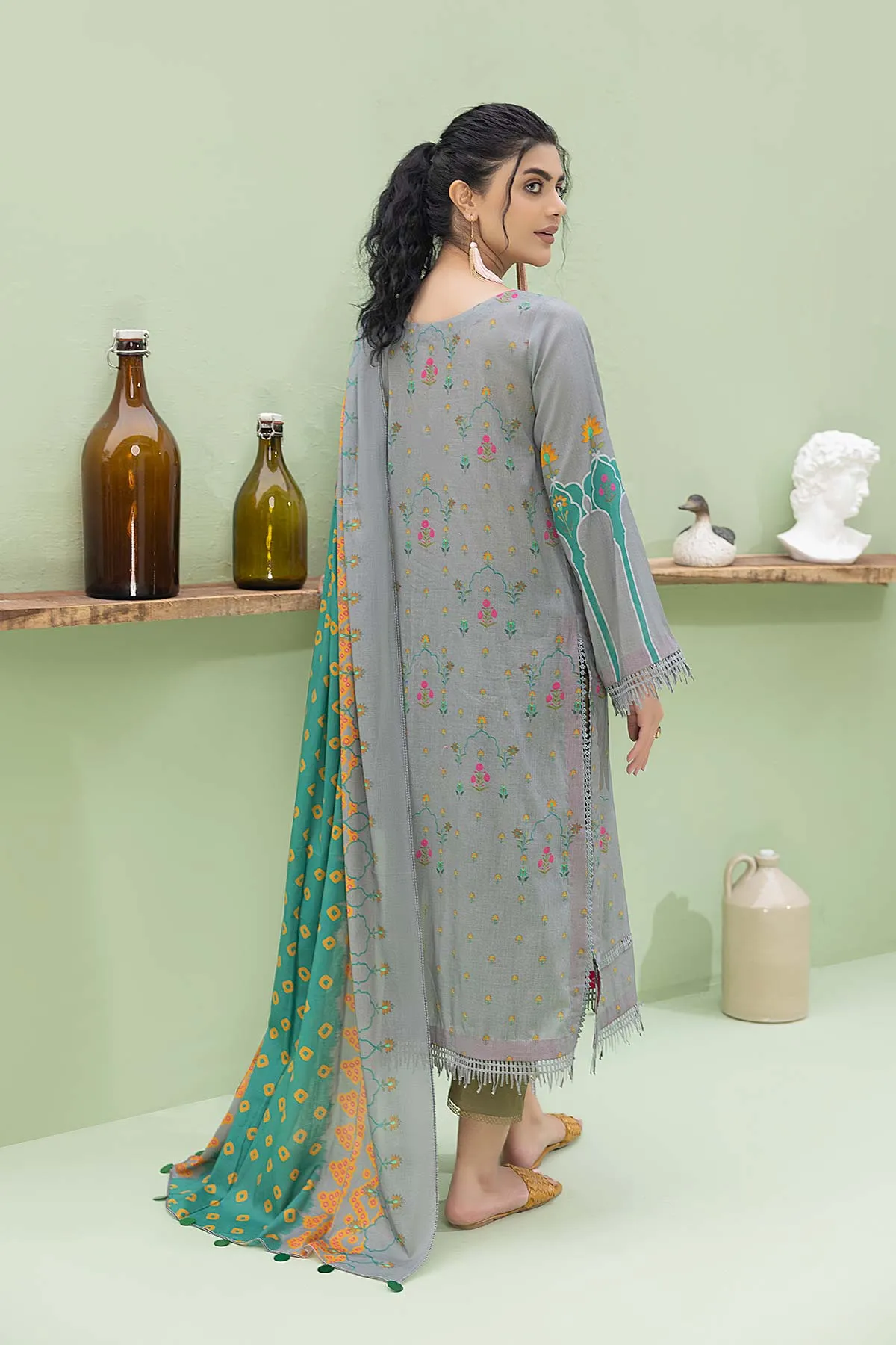 3-Pc Printed Lawn Unstitched With Voil Dupatta CP22-045