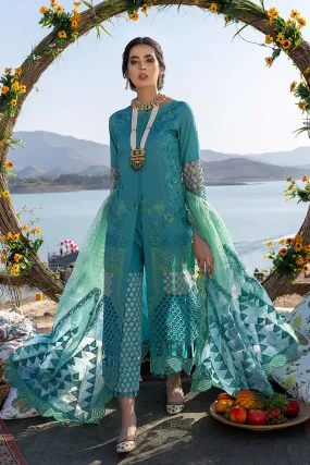 3 Pc Unstitched Embroidered Lawn With Embellished Dupatta CFL-03A