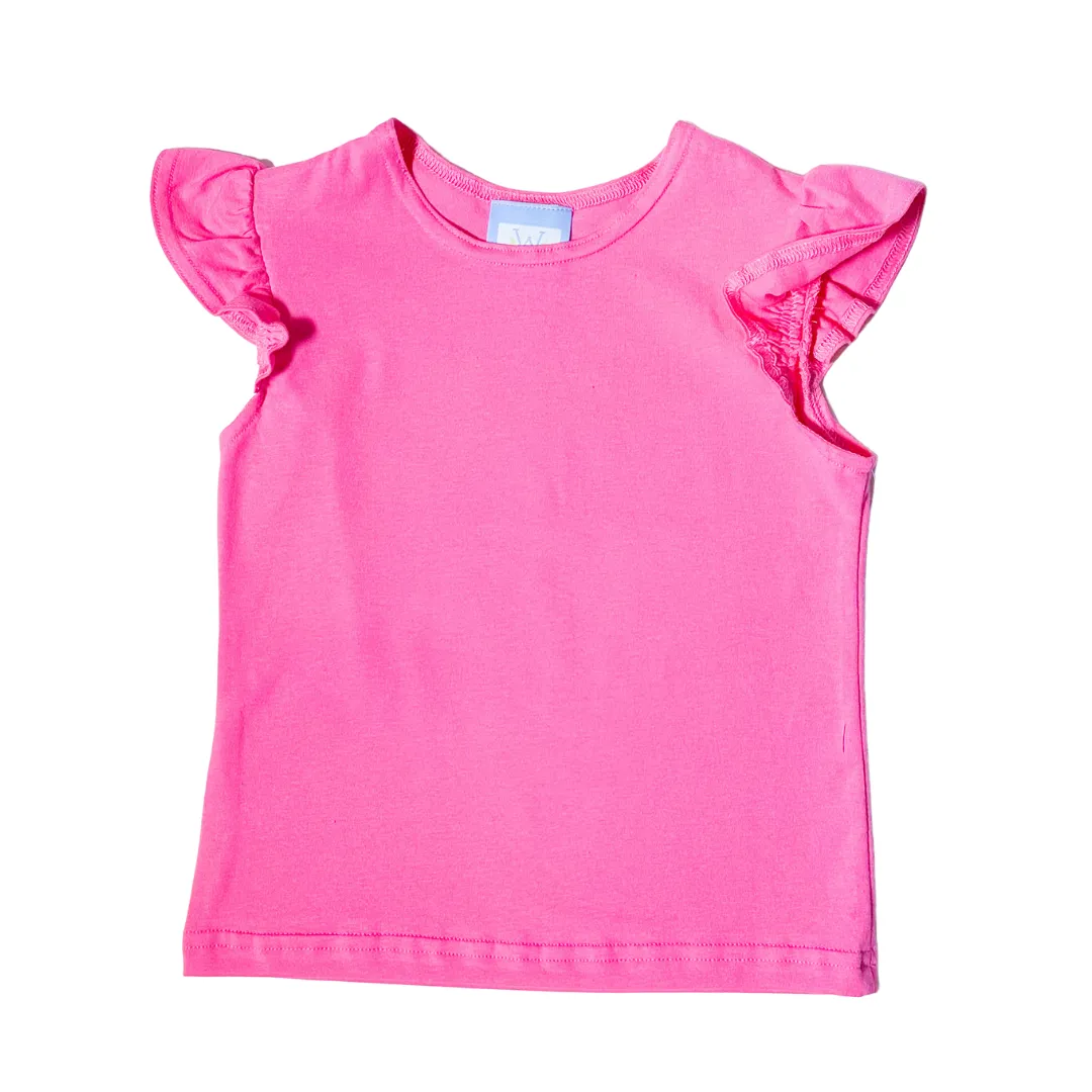 Angel Sleeve Tee Shirt - Hot Pink