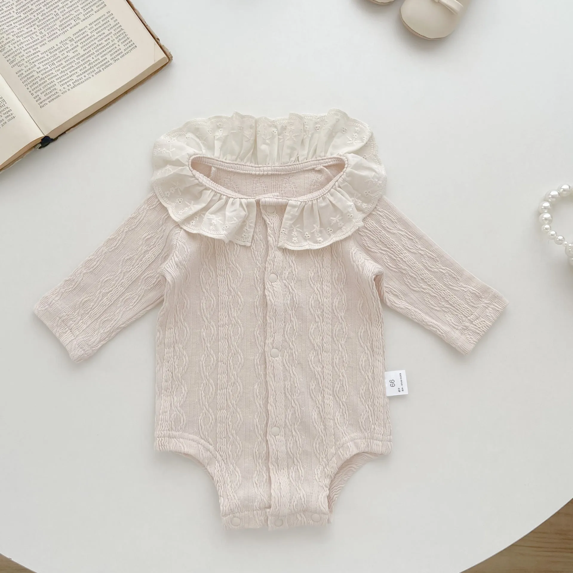 Baby Girls Solid Color Rompers Jumpsuits Wholesale 240301103