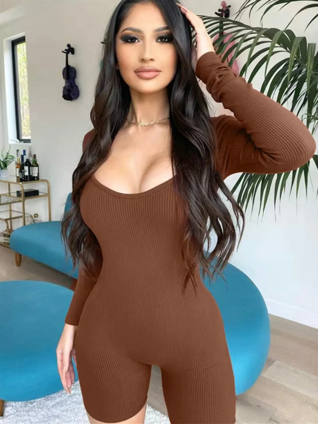 Bernadette Round Neck Bodycon Romper