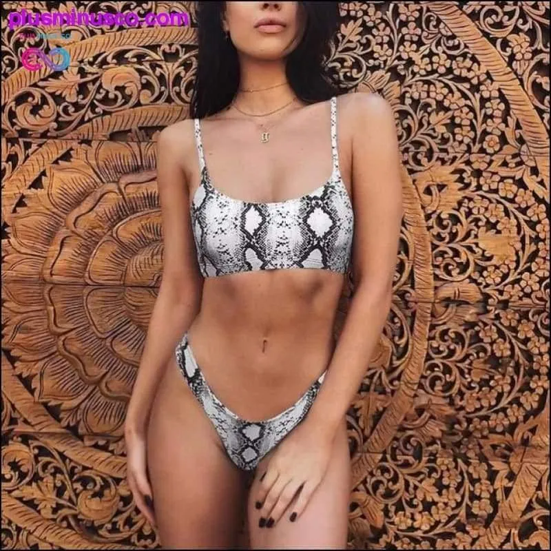 Bikini Women Swimwear Swimsuit Sexy Leopard Snake