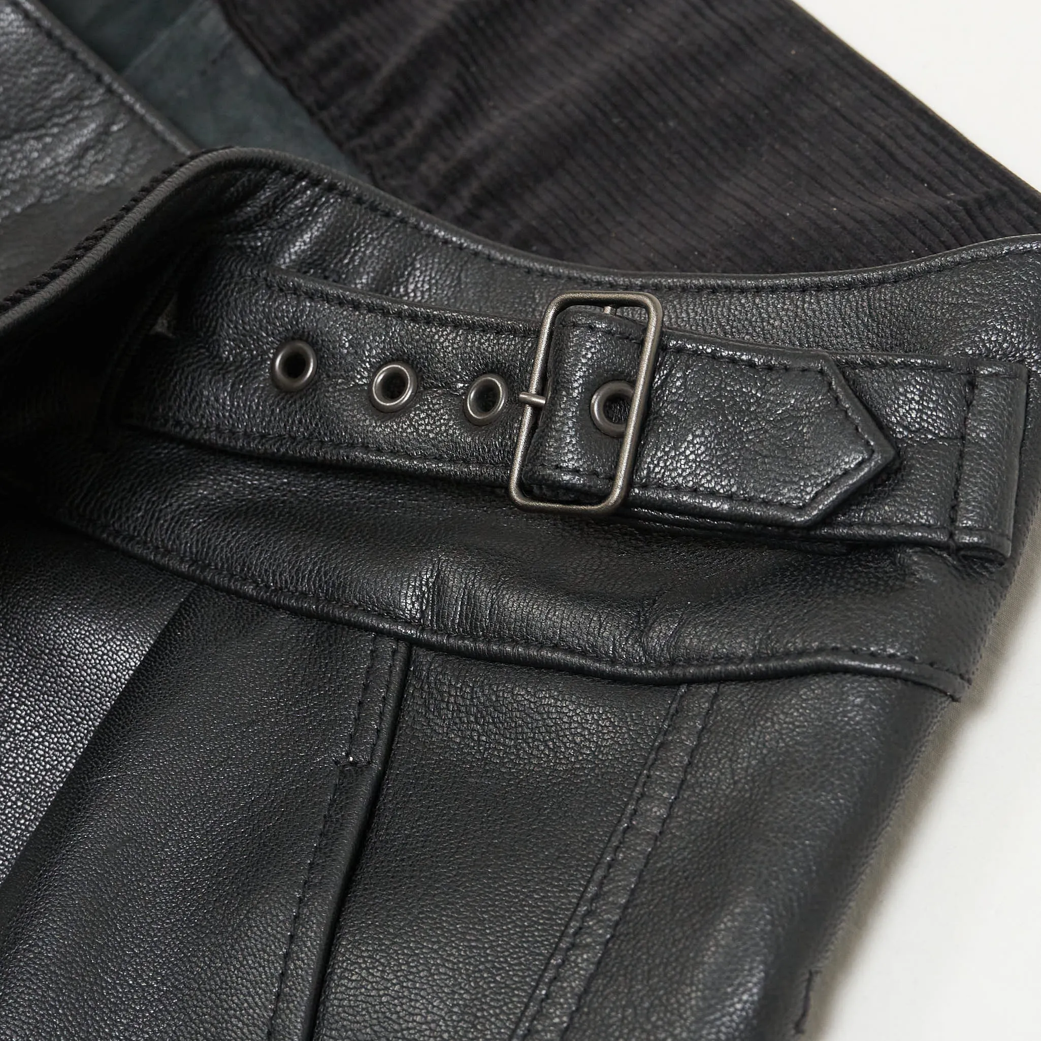 Black Sign Oiled Leather Sheriff Breeches