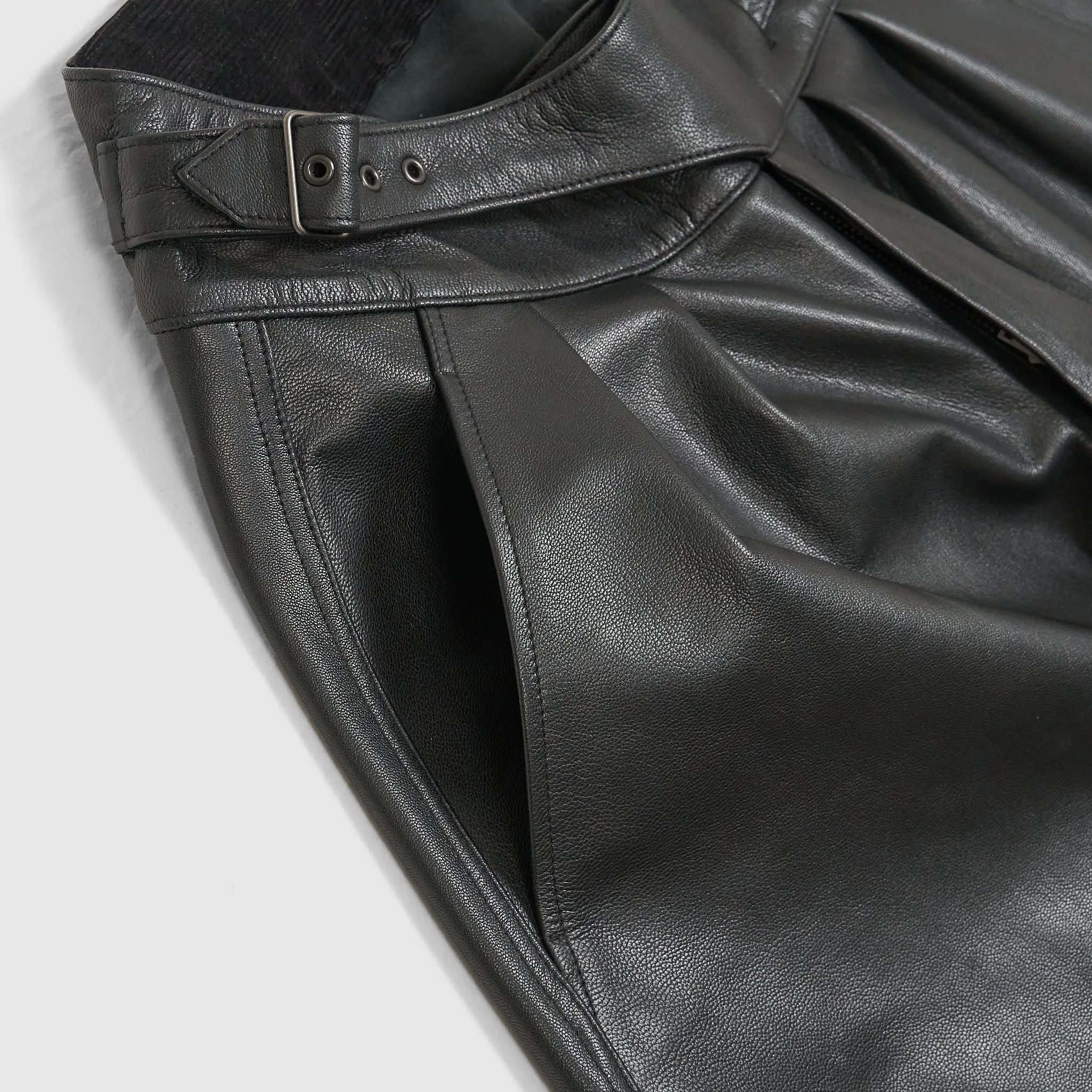 Black Sign Oiled Leather Sheriff Breeches