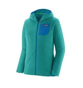 Donna Patagonia R1 Air Felpa con cappuccio a zip intera (Subtidal Blue) in pile