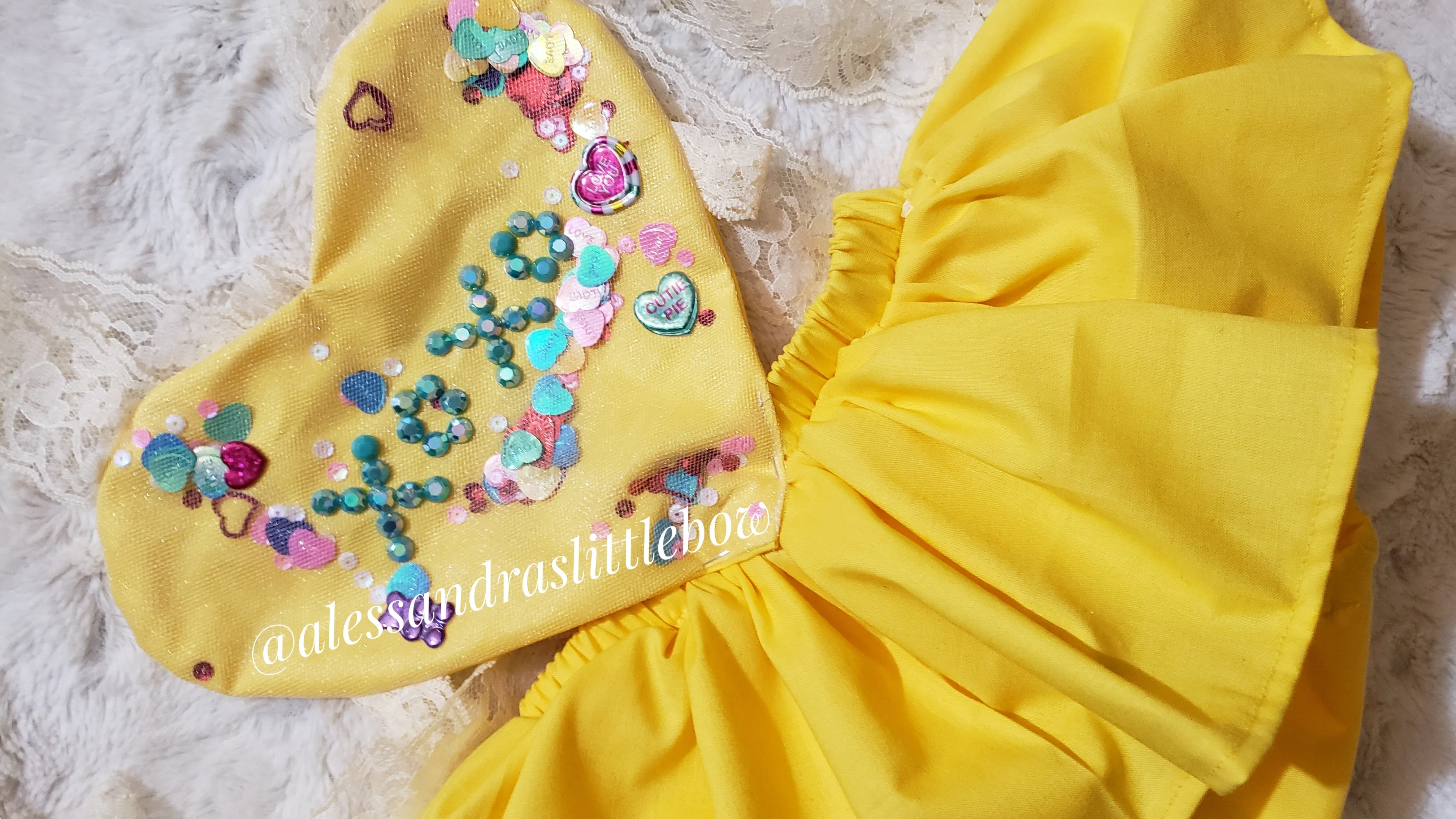 Funfetti Love Romper in Yellow