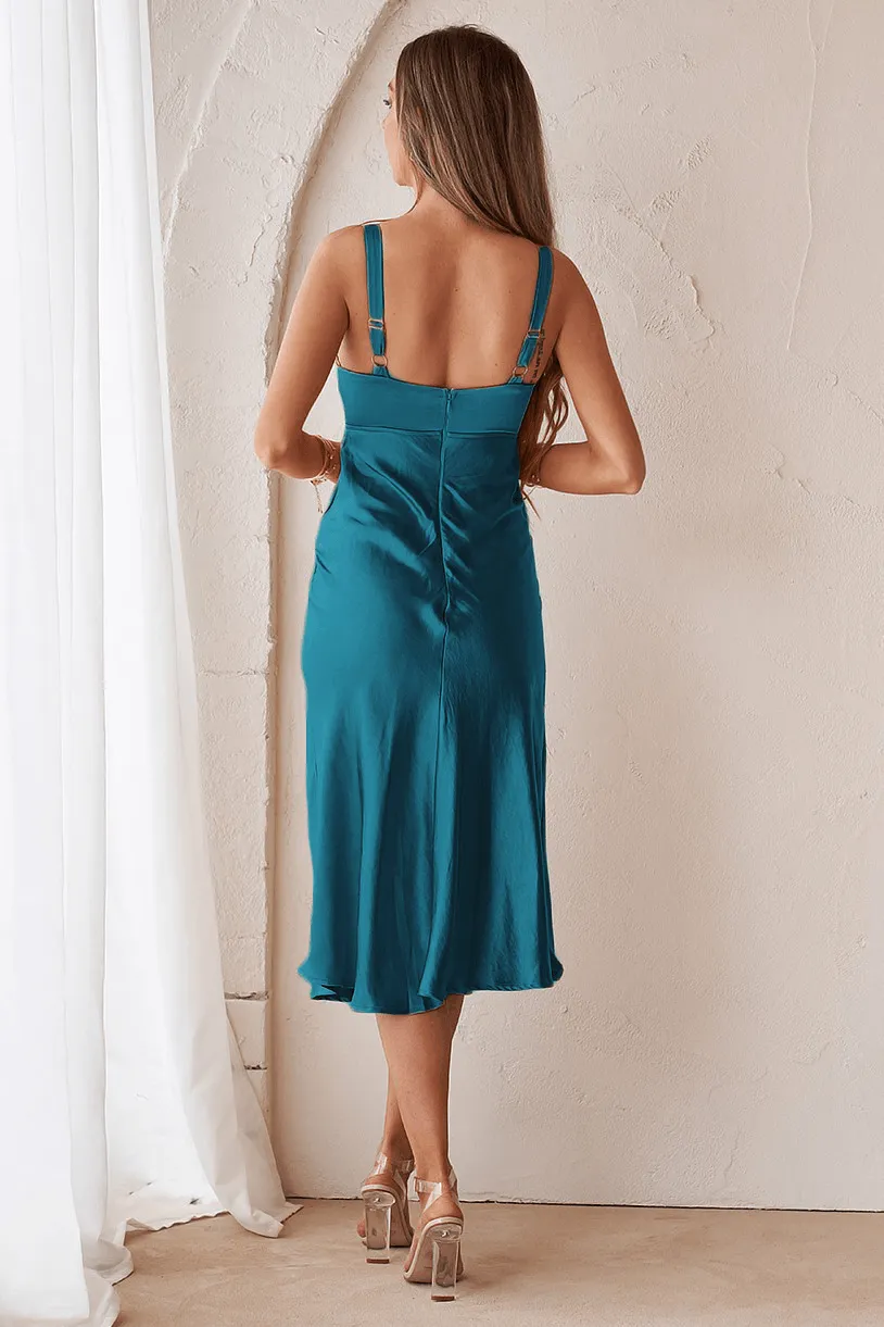 Gala Midi Dress - Teal