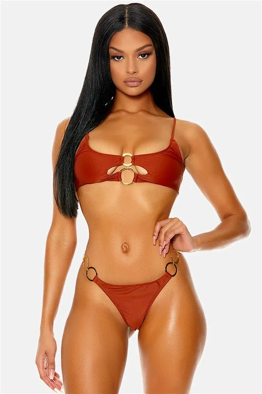 Gold Multi Ring 2 Piece Bikini