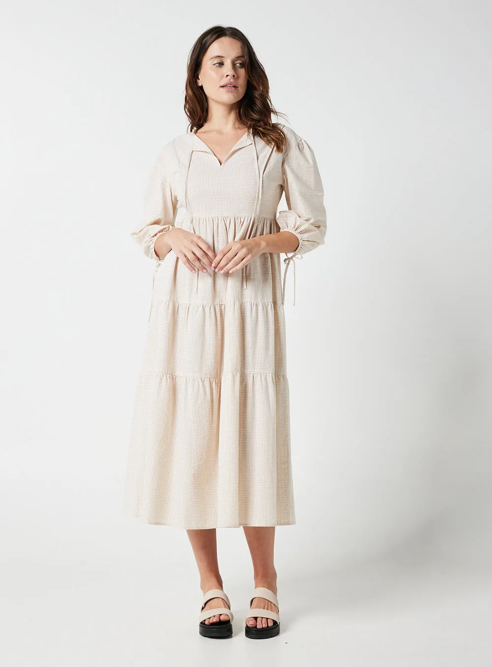 Ivy Dress-BEIGE