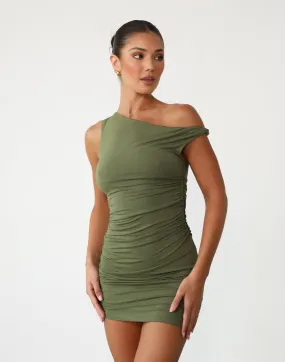 Jaq Mini Dress (Olive)