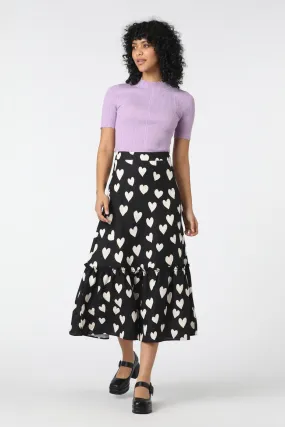 Love Hearts Midi Skirt