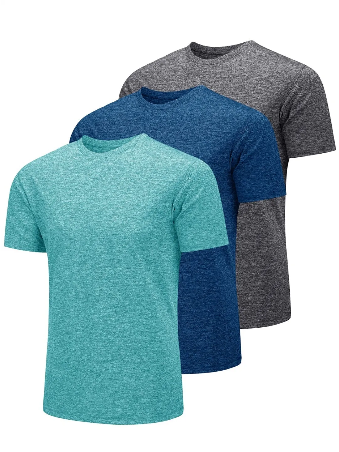 Mens Summer Short Sleeve 3 pc/Pack Summer T-shirts Mens Crew Neck Short Sleeve Shirts 3 Pieces/Lot