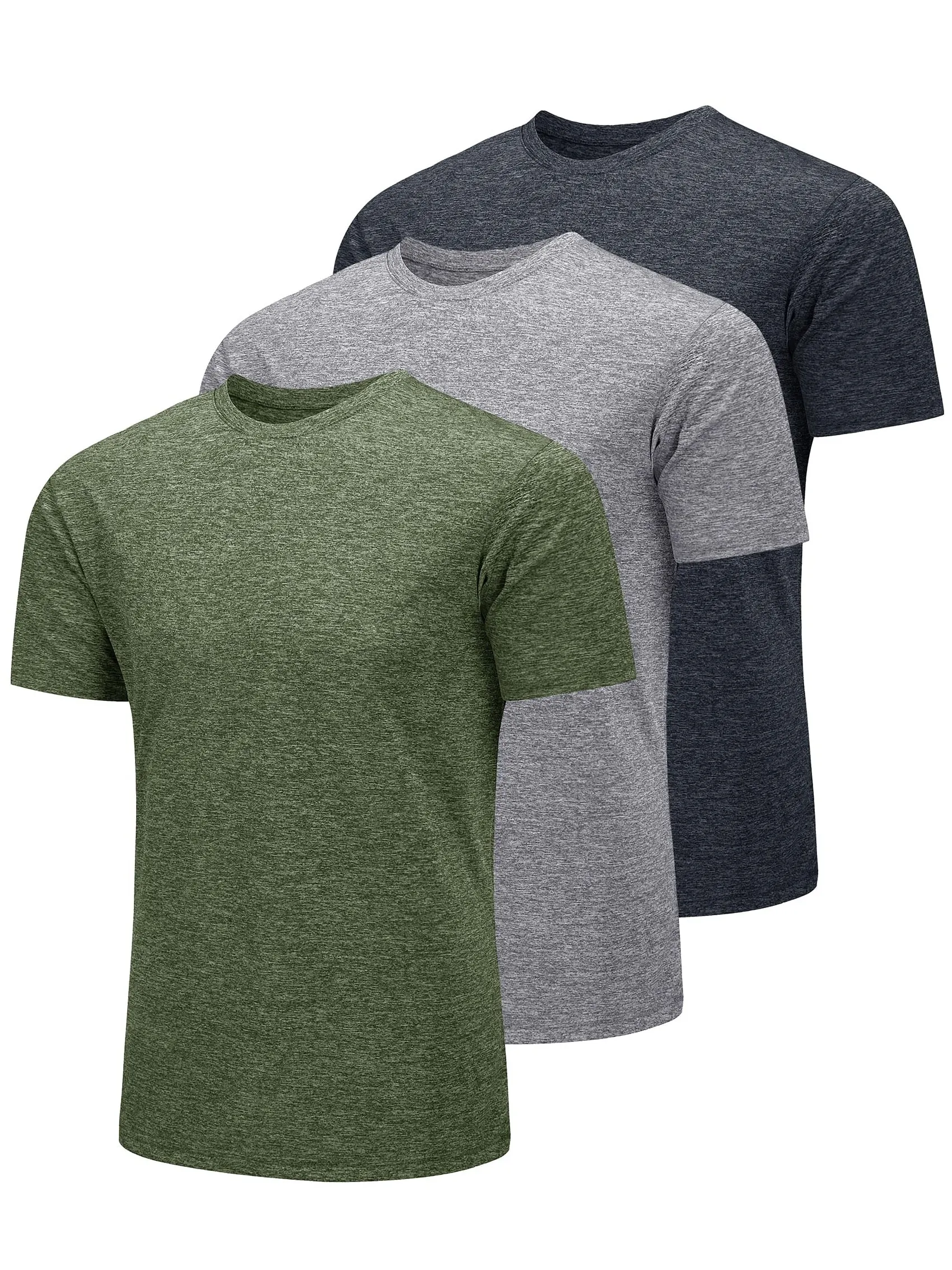 Mens Summer Short Sleeve 3 pc/Pack Summer T-shirts Mens Crew Neck Short Sleeve Shirts 3 Pieces/Lot