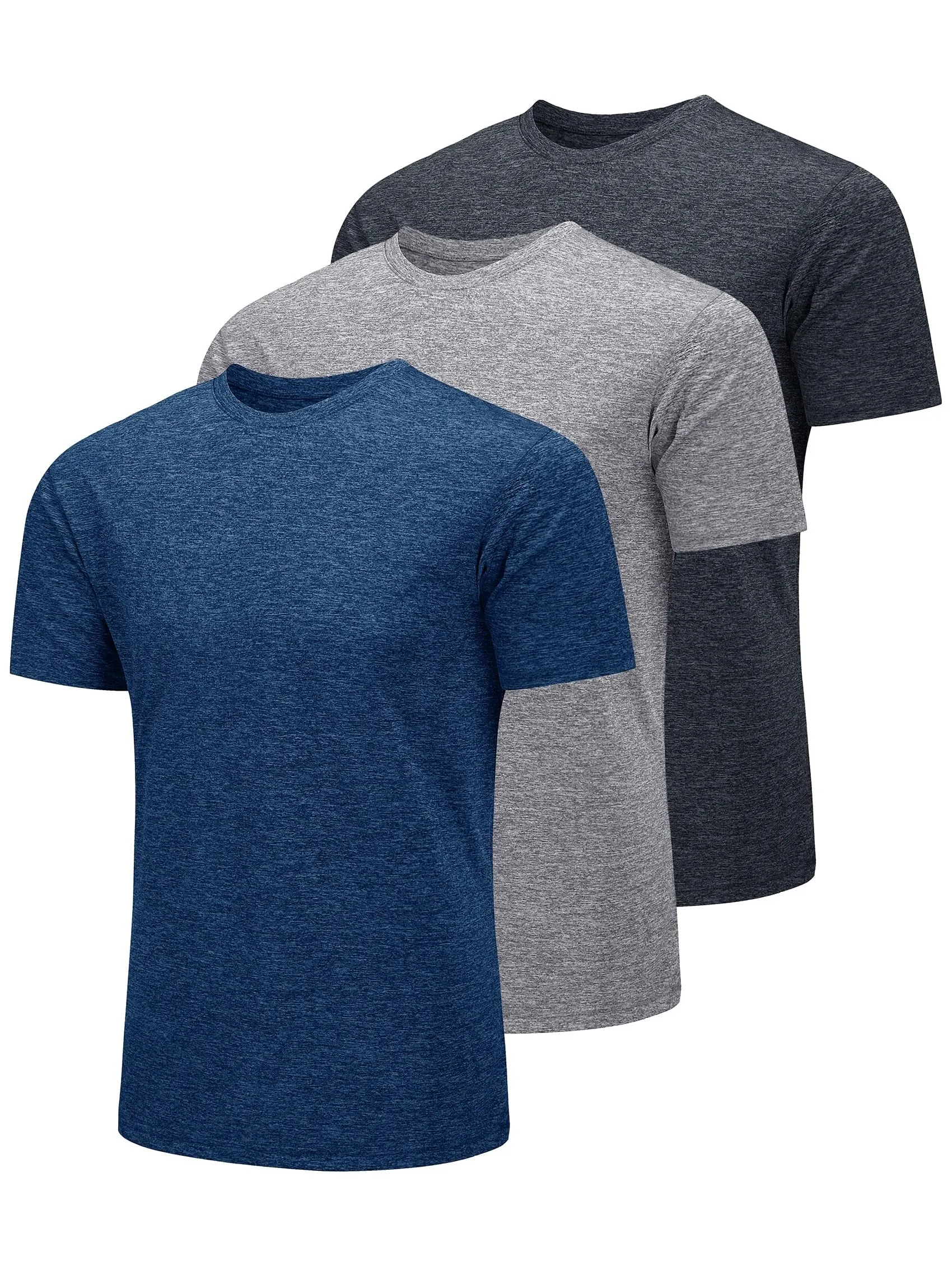 Mens Summer Short Sleeve 3 pc/Pack Summer T-shirts Mens Crew Neck Short Sleeve Shirts 3 Pieces/Lot