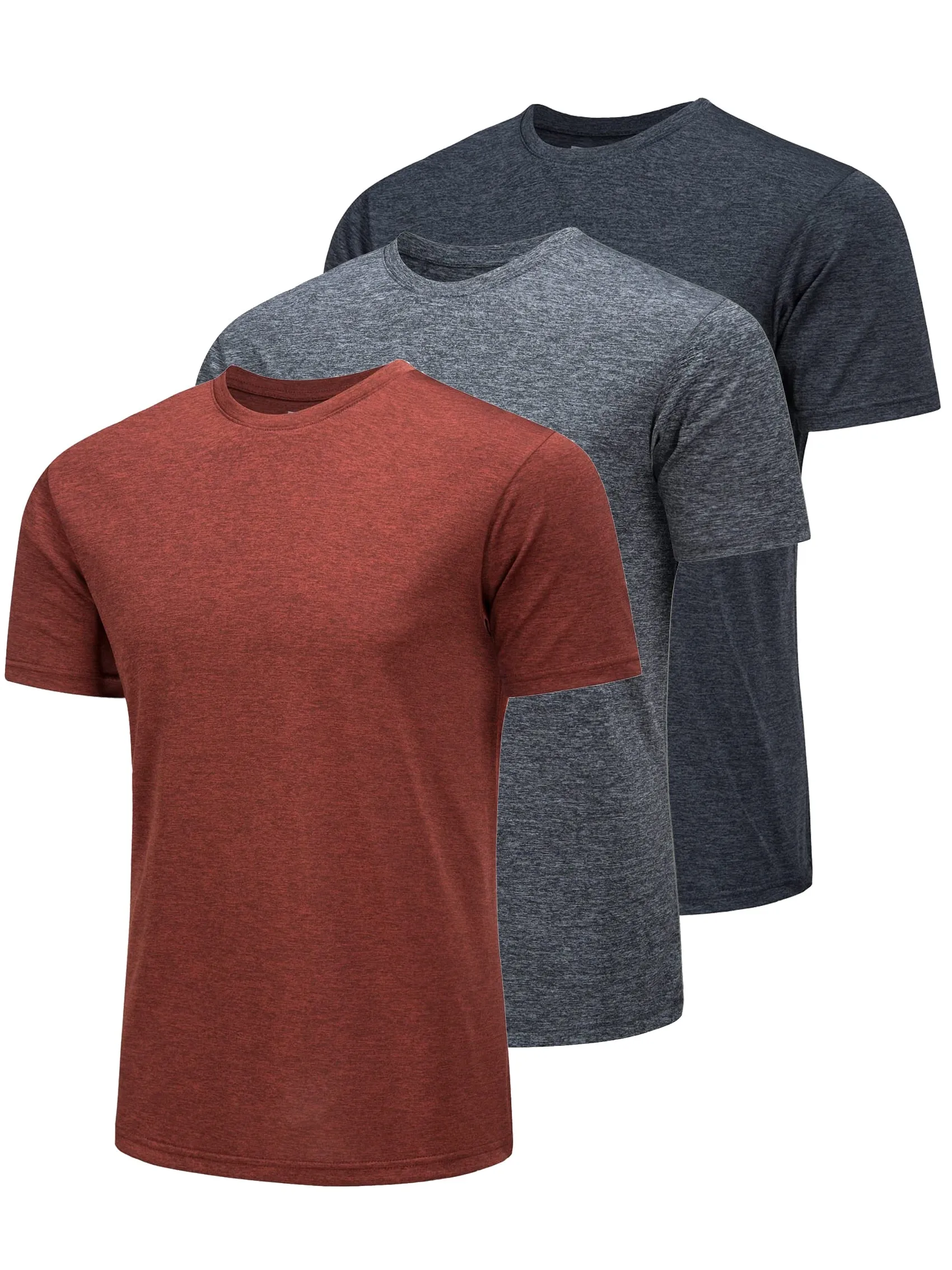 Mens Summer Short Sleeve 3 pc/Pack Summer T-shirts Mens Crew Neck Short Sleeve Shirts 3 Pieces/Lot