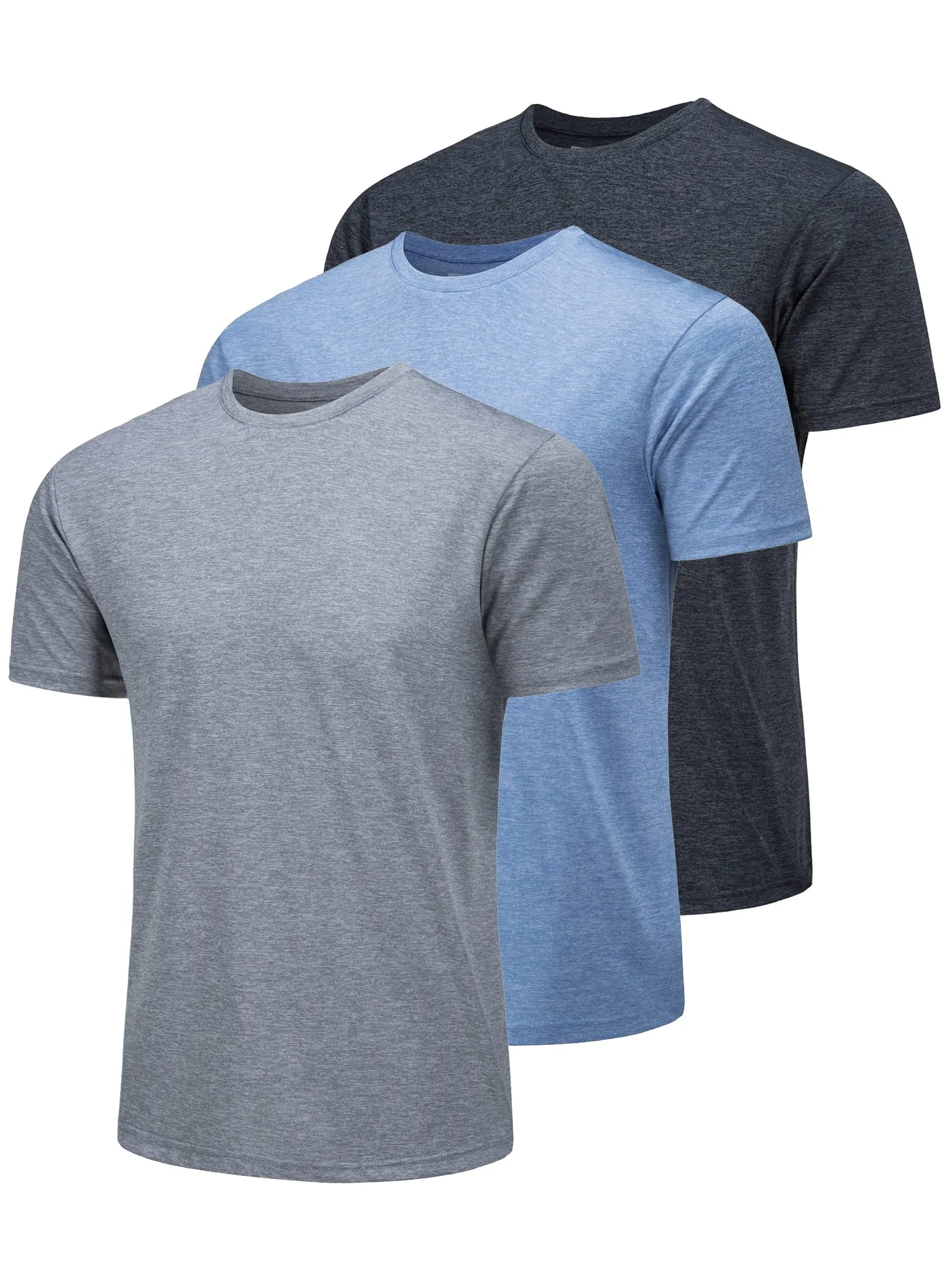 Mens Summer Short Sleeve 3 pc/Pack Summer T-shirts Mens Crew Neck Short Sleeve Shirts 3 Pieces/Lot