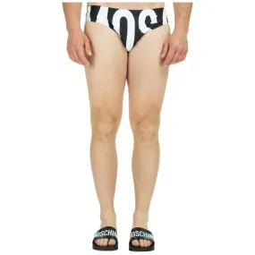 Moschino Logo Printed Swim Trunks