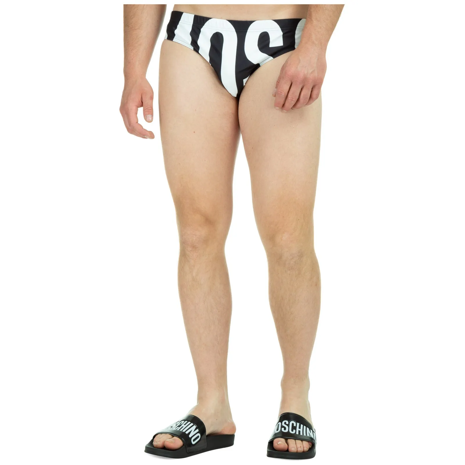 Moschino Logo Printed Swim Trunks