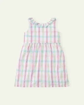 Multi Check Sleeveless Dress