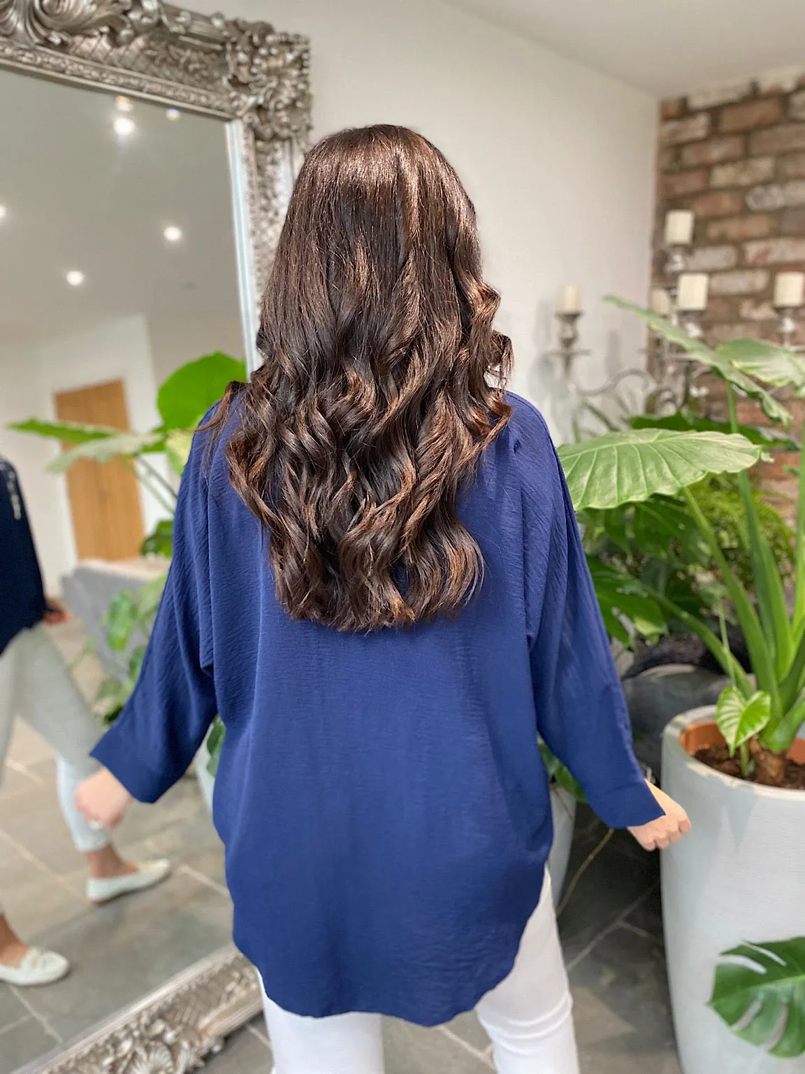 Navy Hem Tie Top Katie