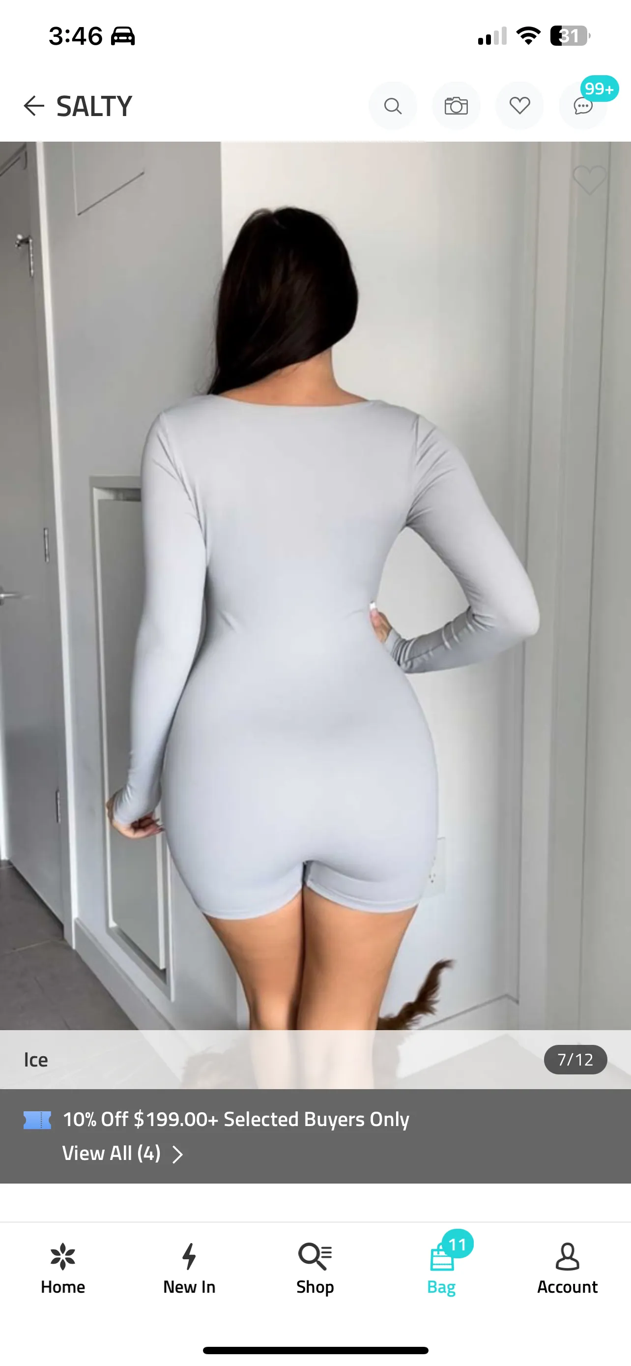 Nicole Square Neck Long Sleeve Romper