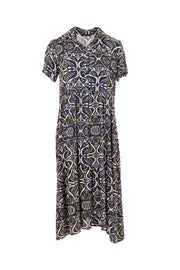 Palmette Print Dress - Peruzzi