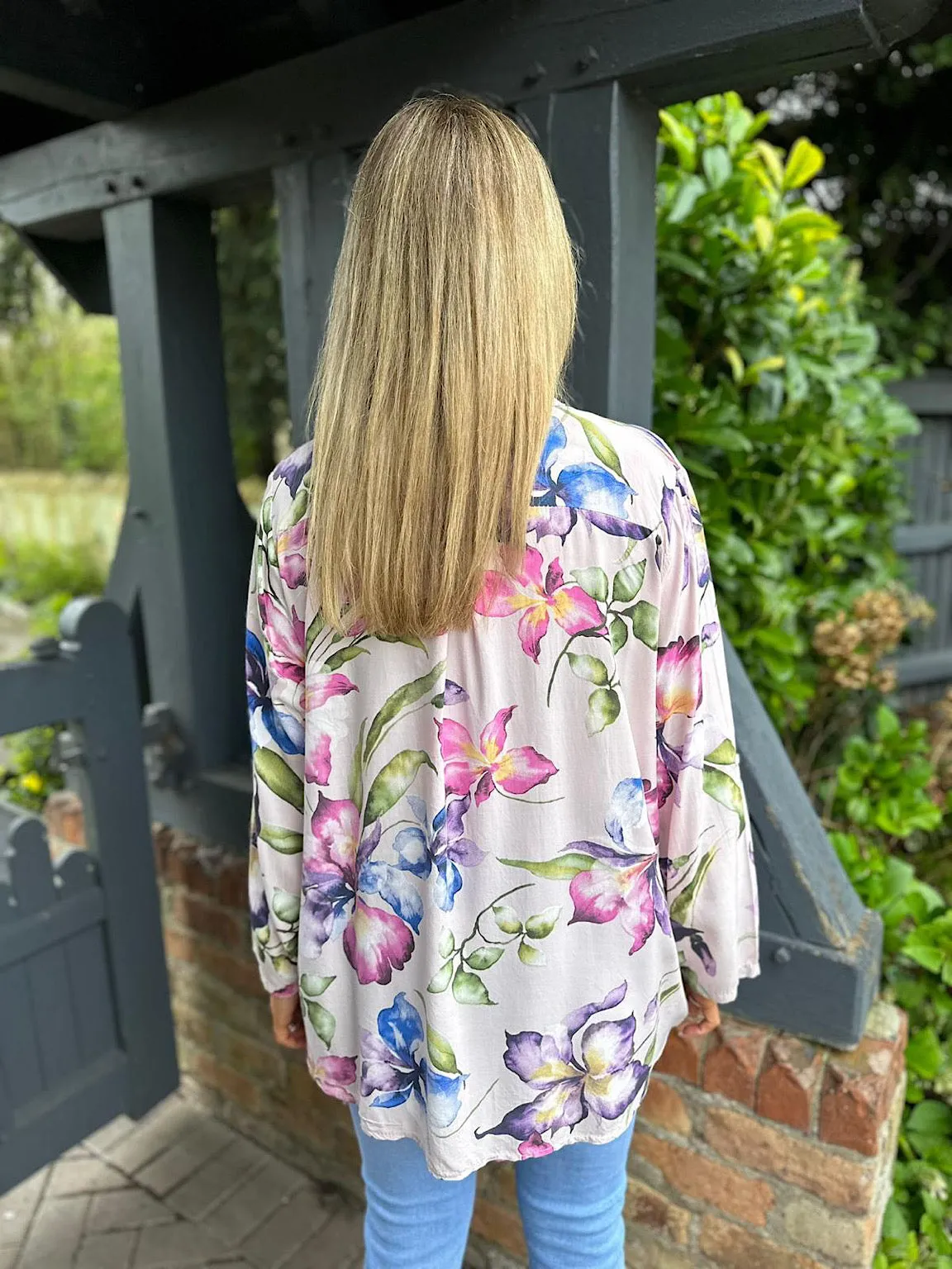 Pink Flower Pattern Blouse April