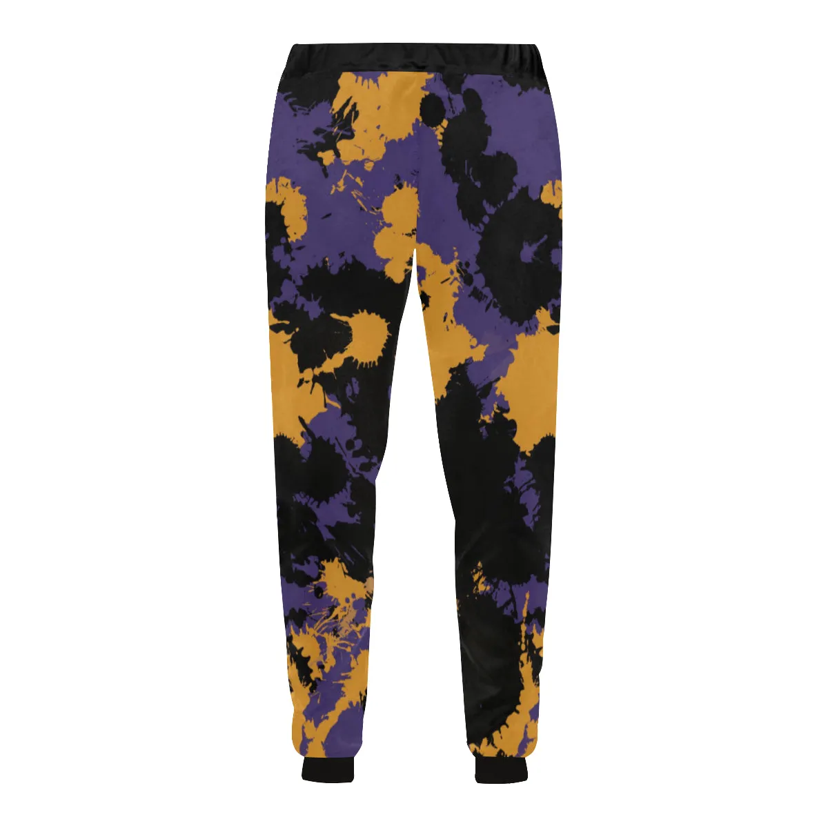 Purple Gold and Black Legends Paint Splatter Men's Big & Tall All Over Print Jogger Sweatpants