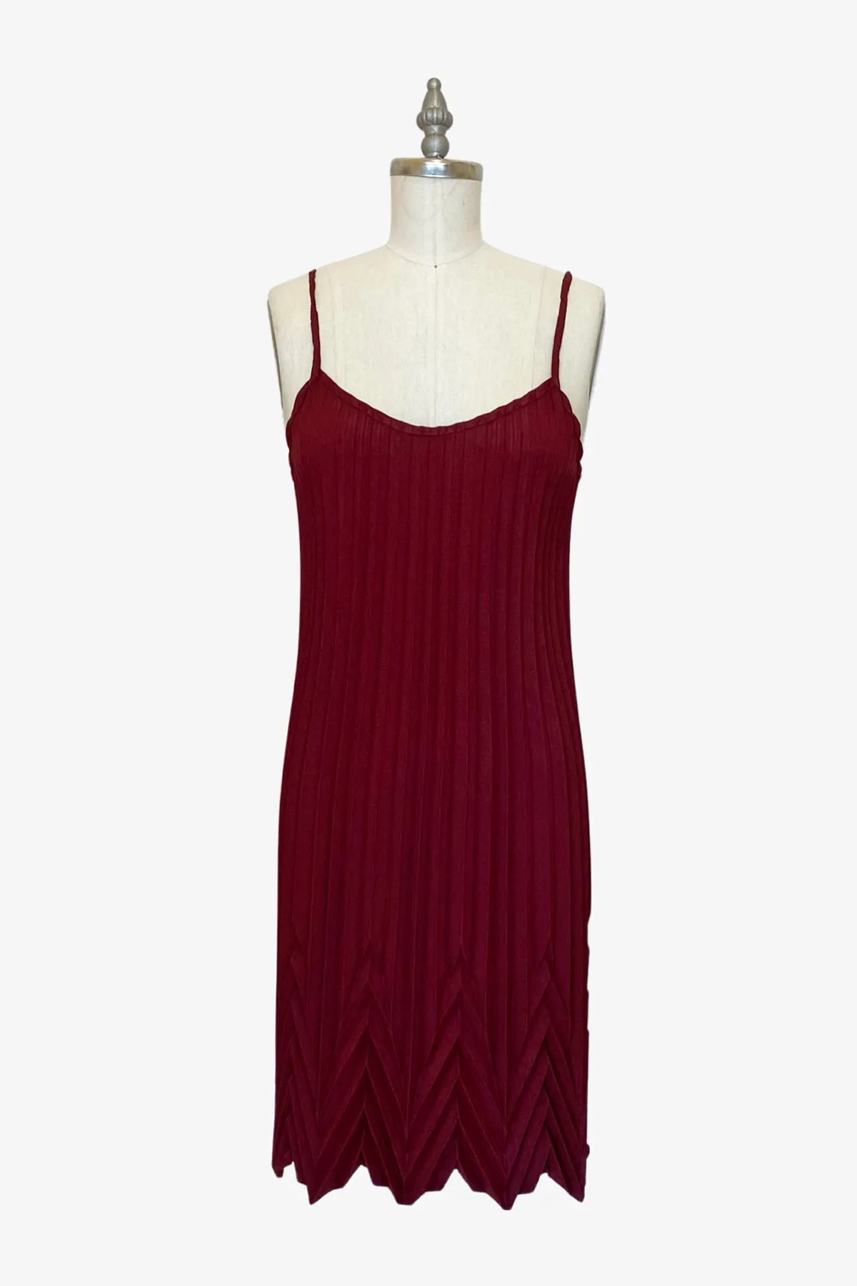 Sunburst Chevron Dress | Burgundy