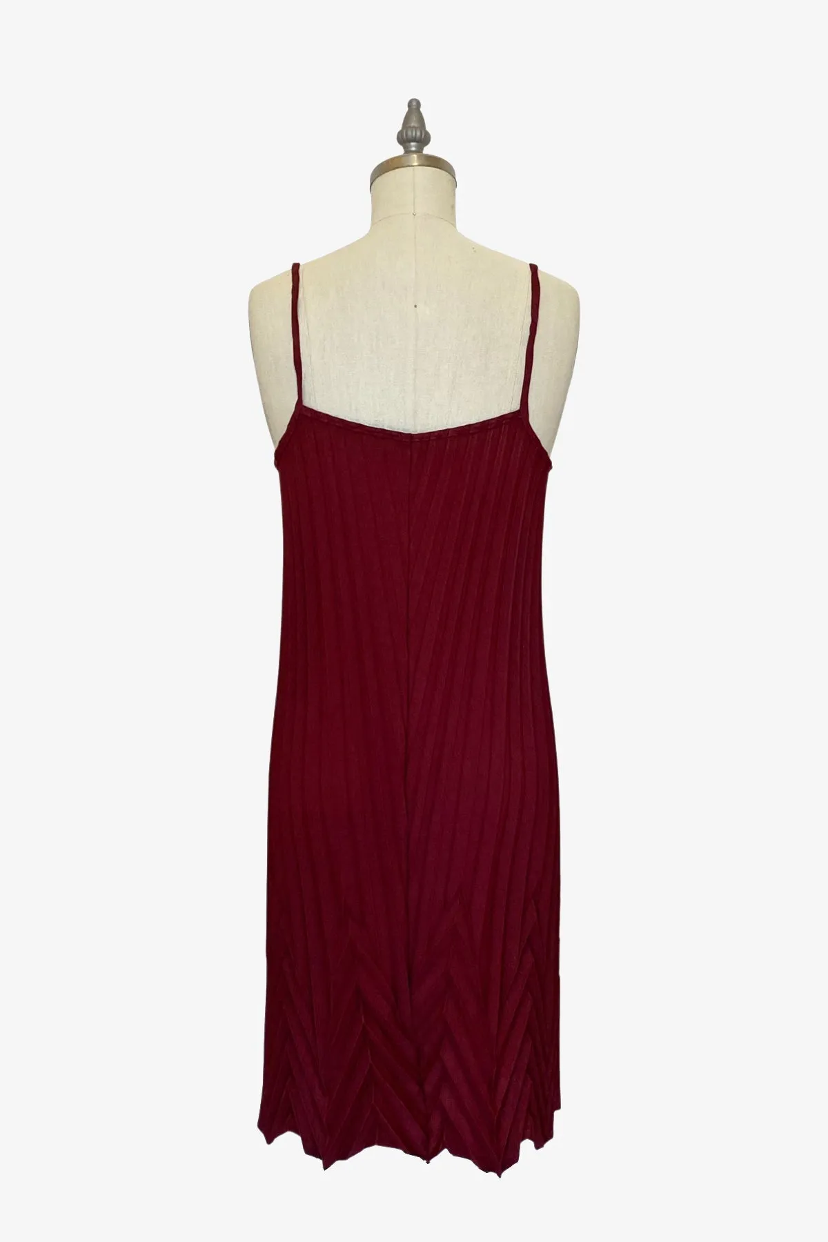 Sunburst Chevron Dress | Burgundy