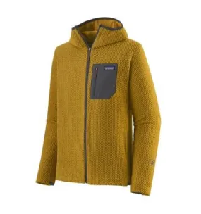 Uomo Patagonia R1 Air Felpa con cappuccio a zip intera (Cabin Gold) in pile