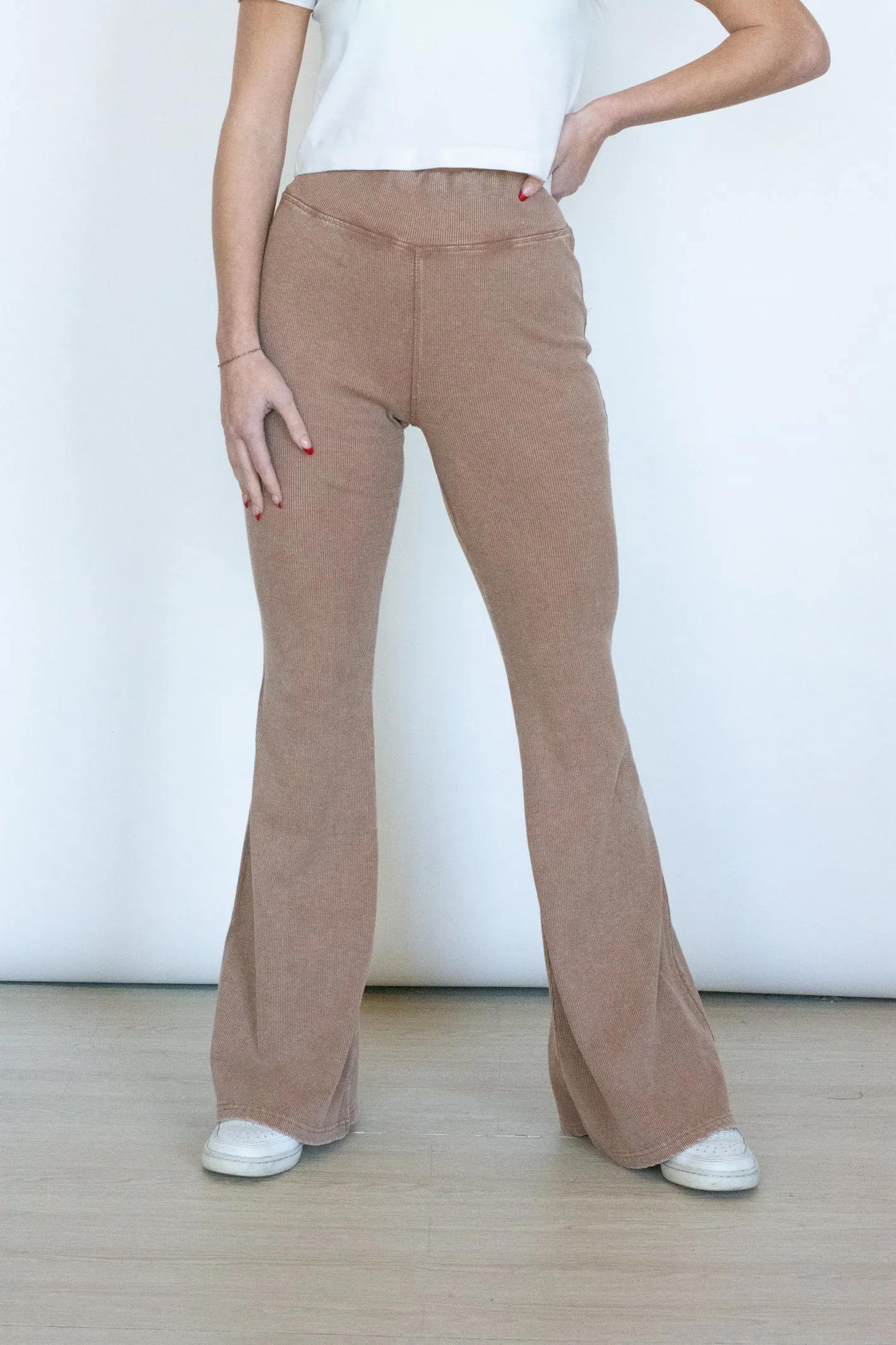 Up for Anything Coffee Ribbed Pant