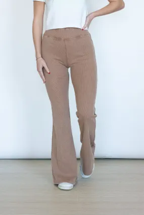 Up for Anything Coffee Ribbed Pant