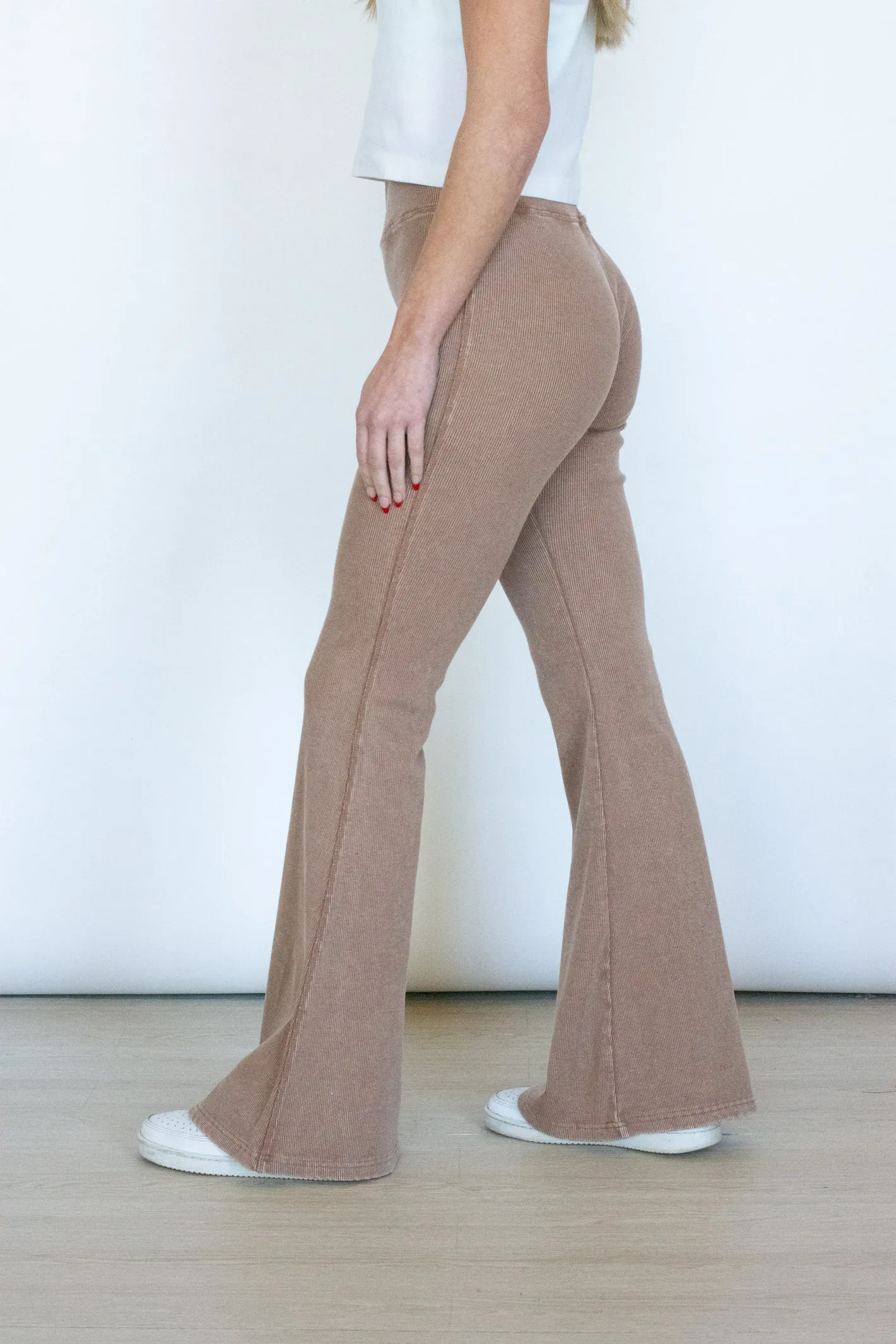 Up for Anything Coffee Ribbed Pant