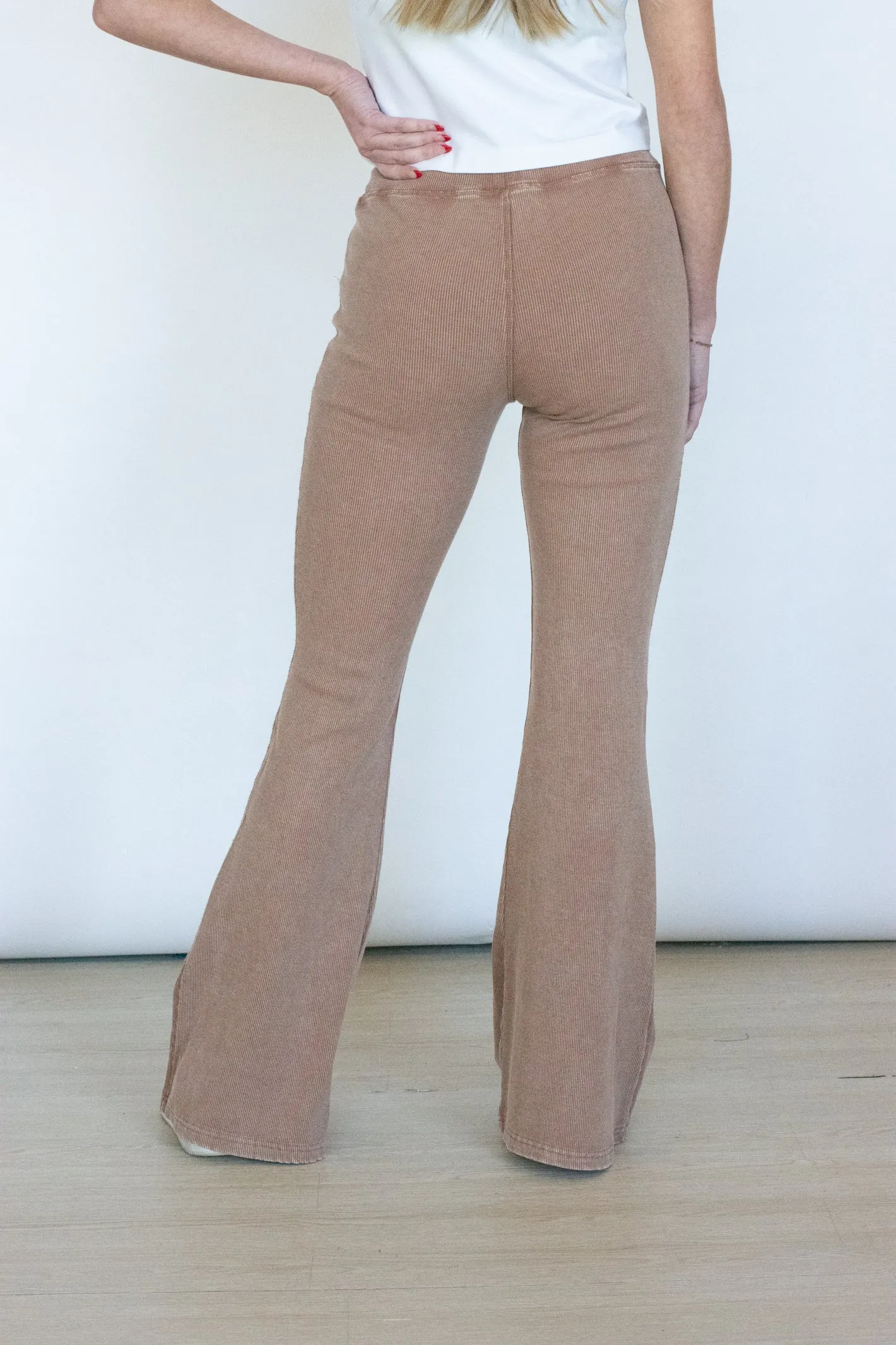 Up for Anything Coffee Ribbed Pant