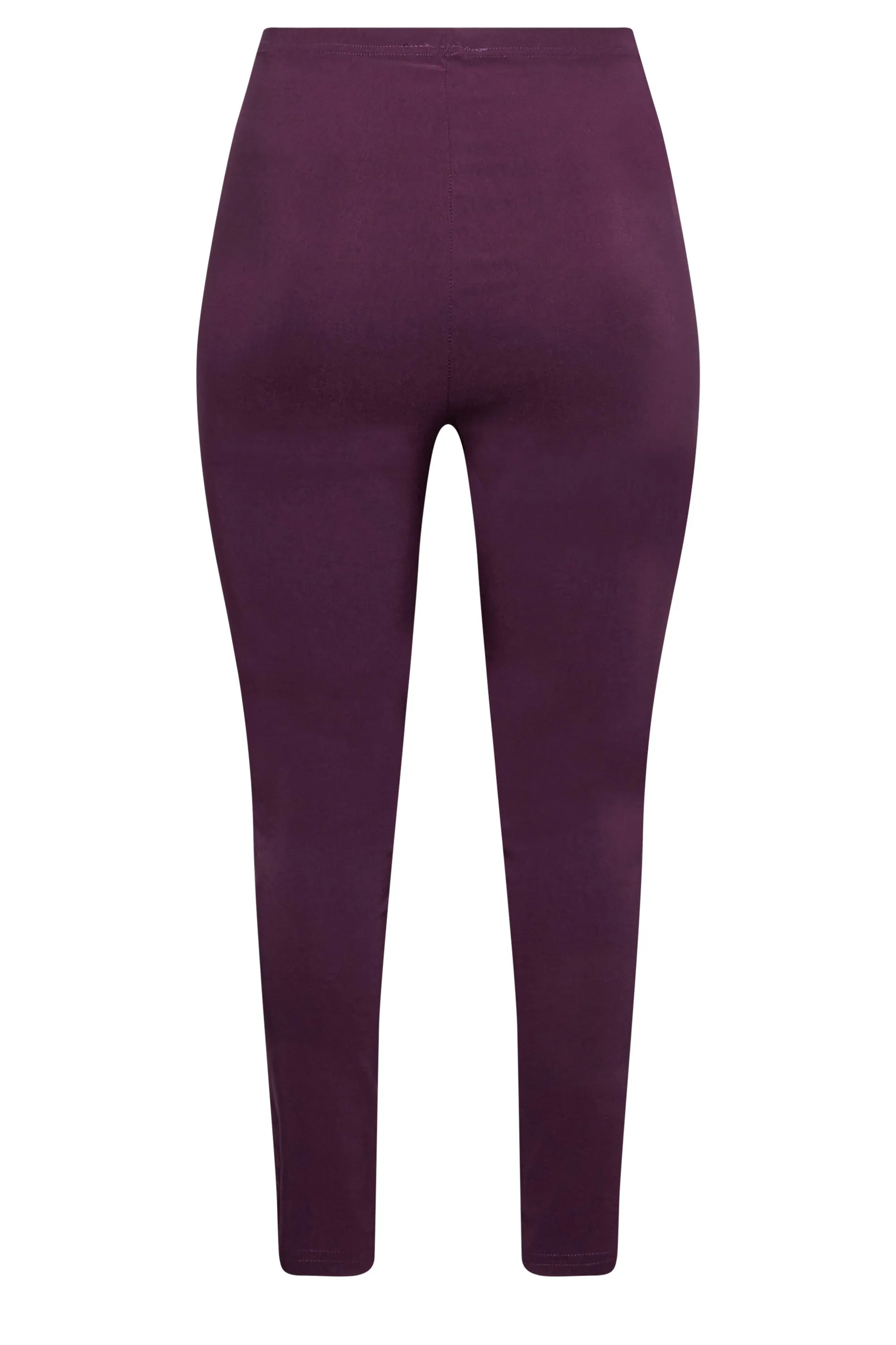 YOURS Curve Purple Stretch Bengaline Slim Leg Trousers