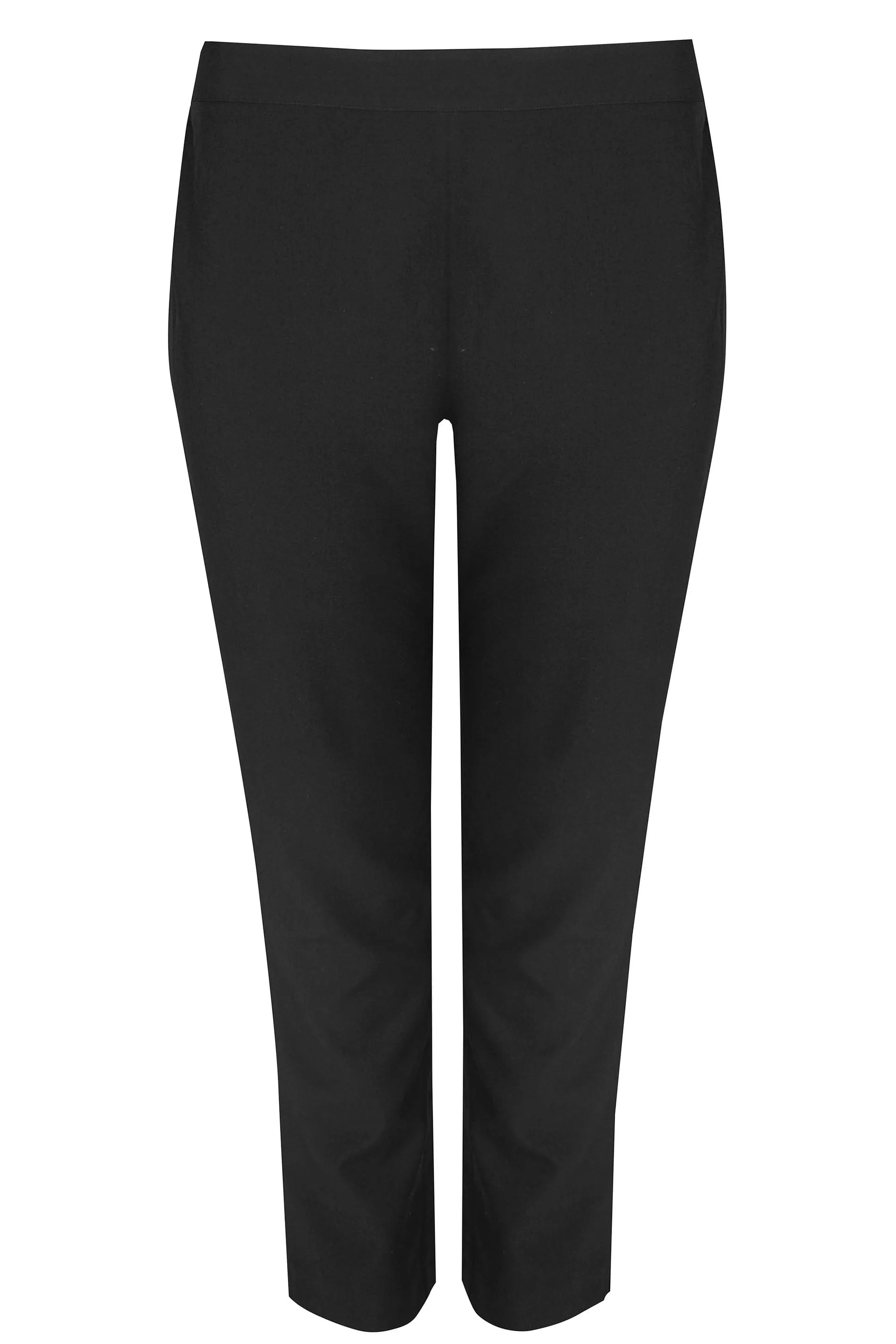 YOURS Curve The Perfect Fit Black Elasticated Tapered Stretch Trousers